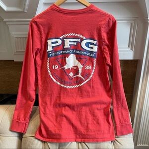 COLUMBIA PFG Red Shirt Men's S